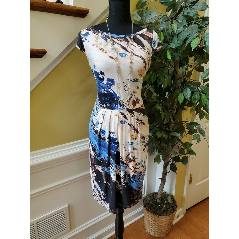 Karen Kane Melrose Paint‎ Splash Stretch Dress Sz S